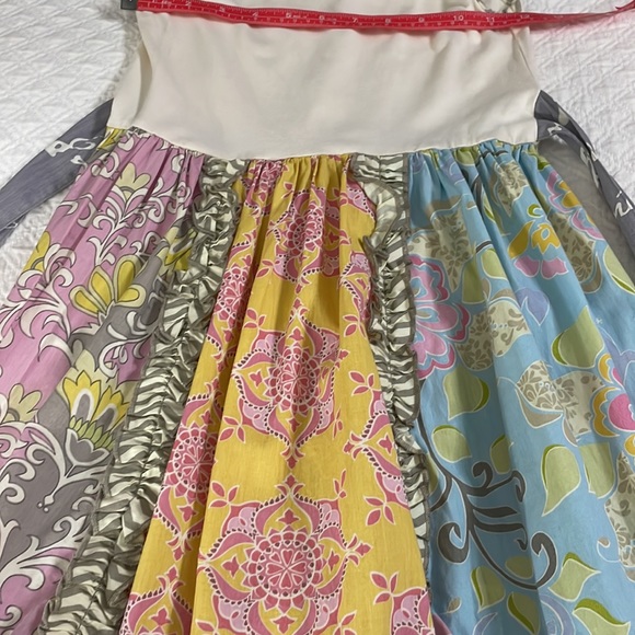 Mustard pie girls boutique twirl dress sz 8 floral ruffle pink grey blue ivory - Picture 7 of 8
